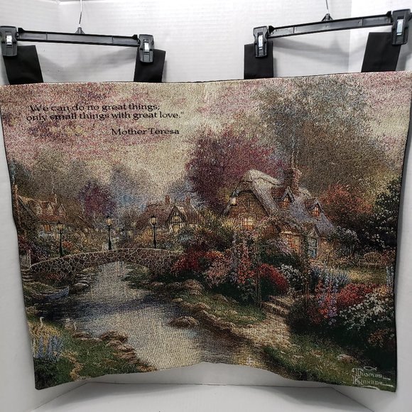 Thomas Kinkade Tapestry Wall Hang Art Display - Picture 1 of 15
